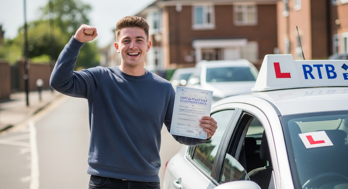 Driving school car on typical South Wales roads used on test routes