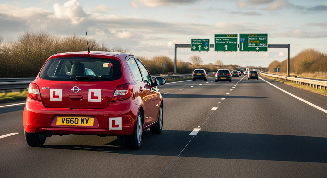 Driver taking a refresher driving lesson to rebuild confidence